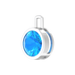 Nova pendant attachment in a plain bezel setting with round Swiss Blue Topaz Gardiner Brothers