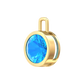 Nova pendant attachment in a plain bezel setting with round Swiss Blue Topaz Gardiner Brothers