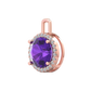 Nova diamond set pendant attachment set with a round Amethyst Gardiner Brothers