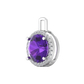 Nova diamond set pendant attachment set with a round Amethyst Gardiner Brothers