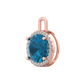 Nova diamond set pendant attachment set with a round London Blue Topaz Gardiner Brothers
