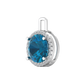 Nova diamond set pendant attachment set with a round London Blue Topaz Gardiner Brothers