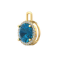 Nova diamond set pendant attachment set with a round London Blue Topaz Gardiner Brothers
