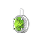 Nova diamond set pendant attachment set with a round Peridot Gardiner Brothers