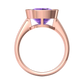 Nova cushion shaped Amethyst ring set in a plain bezel setting Gardiner Brothers