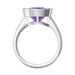 Nova cushion shaped Amethyst ring set in a plain bezel setting Gardiner Brothers