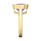 Nova cushion shaped Amethyst ring set in a plain bezel setting Gardiner Brothers