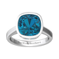Nova cushion shaped London Blue Topaz ring set in a plain bezel setting Gardiner Brothers