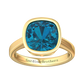 Nova cushion shaped London Blue Topaz ring set in a plain bezel setting Gardiner Brothers
