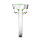 Nova cushion shaped Peridot ring set in a plain bezel setting Gardiner Brothers