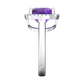 Nova cushion shaped Amethyst ring with a halo of diamonds Gardiner Brothers