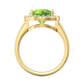 Nova round Peridot ring with a halo of diamonds Gardiner Brothers