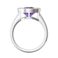 Nova round Amethyst ring set in a plain bezel setting Gardiner Brothers