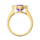 Nova round Amethyst ring set in a plain bezel setting Gardiner Brothers