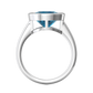 Nova round London Blue Topaz ring set in a plain bezel setting Gardiner Brothers