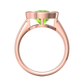 Nova round Peridot ring set in a plain bezel setting Gardiner Brothers