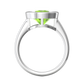 Nova round Peridot ring set in a plain bezel setting Gardiner Brothers