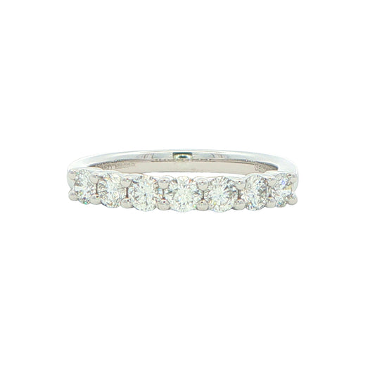 Round Brilliant Cut 7 Stone Eternity Ring - 0.75cts gardiner-brothers