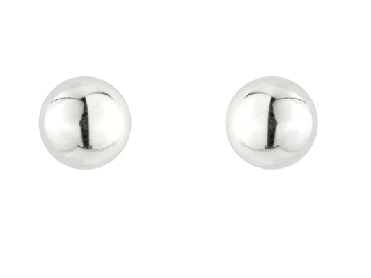 White Gold Ball Earrings Gardiner Brothers