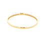 Yellow Gold 3mm Solid 'D Shape' medium weight profile bangle Gardiner Brothers