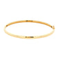 Yellow Gold 3mm Solid 'D Shape' medium weight profile bangle Gardiner Brothers
