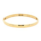 Yellow Gold 6mm Solid 'D Shape' medium weight profile bangle Gardiner Brothers