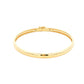 Yellow Gold 4mm Solid 'D Shape' medium weight profile bangle Gardiner Brothers