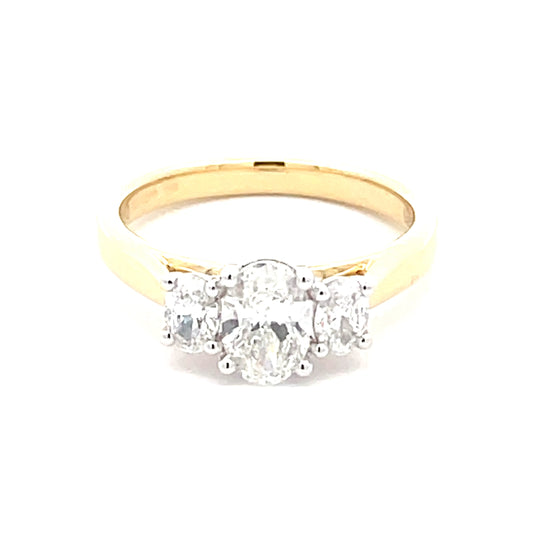 Oval Shaped Diamond 3 Stone Ring - 1.06cts  Gardiner Brothers   