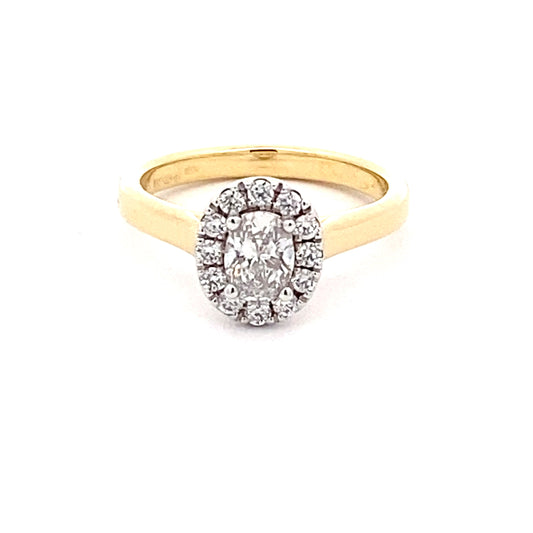 Oval Shaped Diamond Halo Style Ring - 0.75cts  Gardiner Brothers   