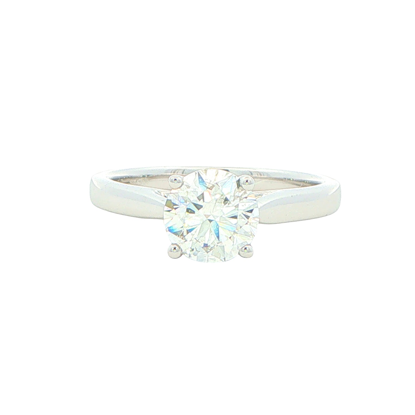 Platinum Round Brilliant Cut Diamond Solitaire Ring - 1.20cts gardiner-brothers