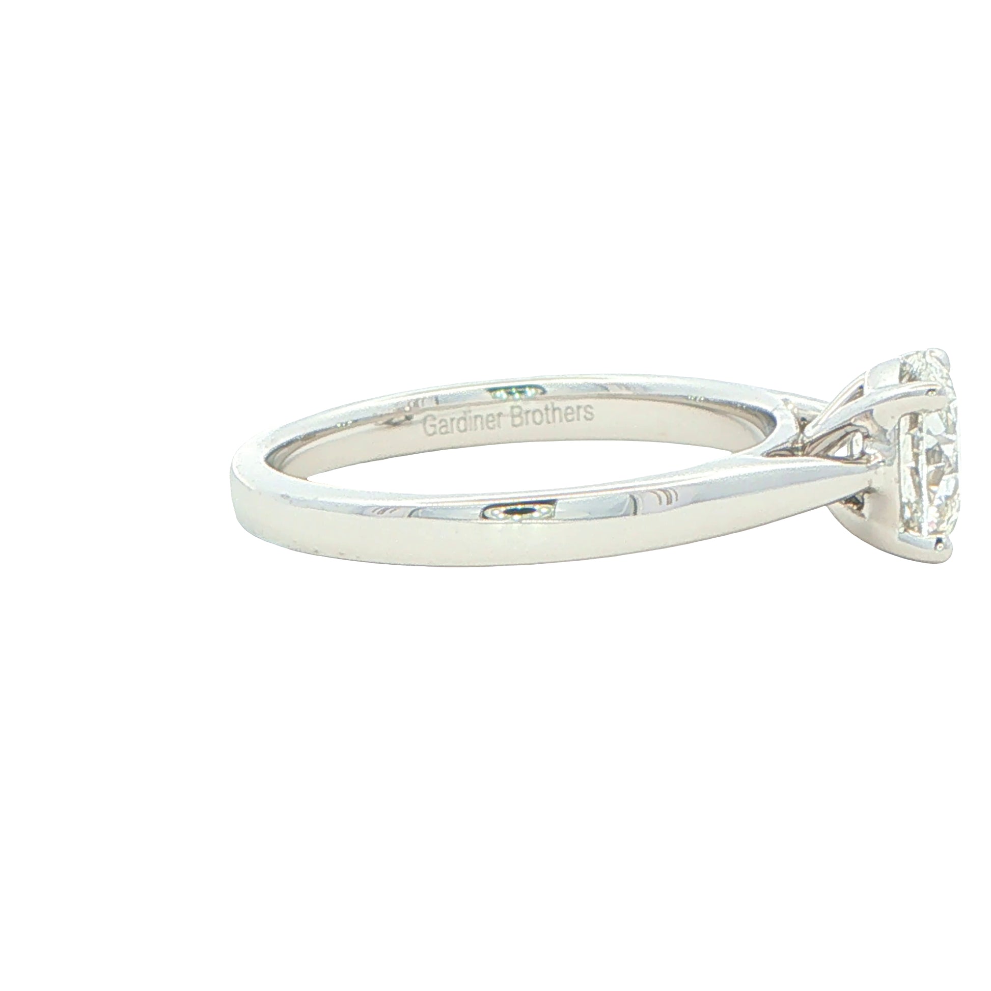 Platinum Round Brilliant Cut Diamond Solitaire Ring - 1.20cts gardiner-brothers