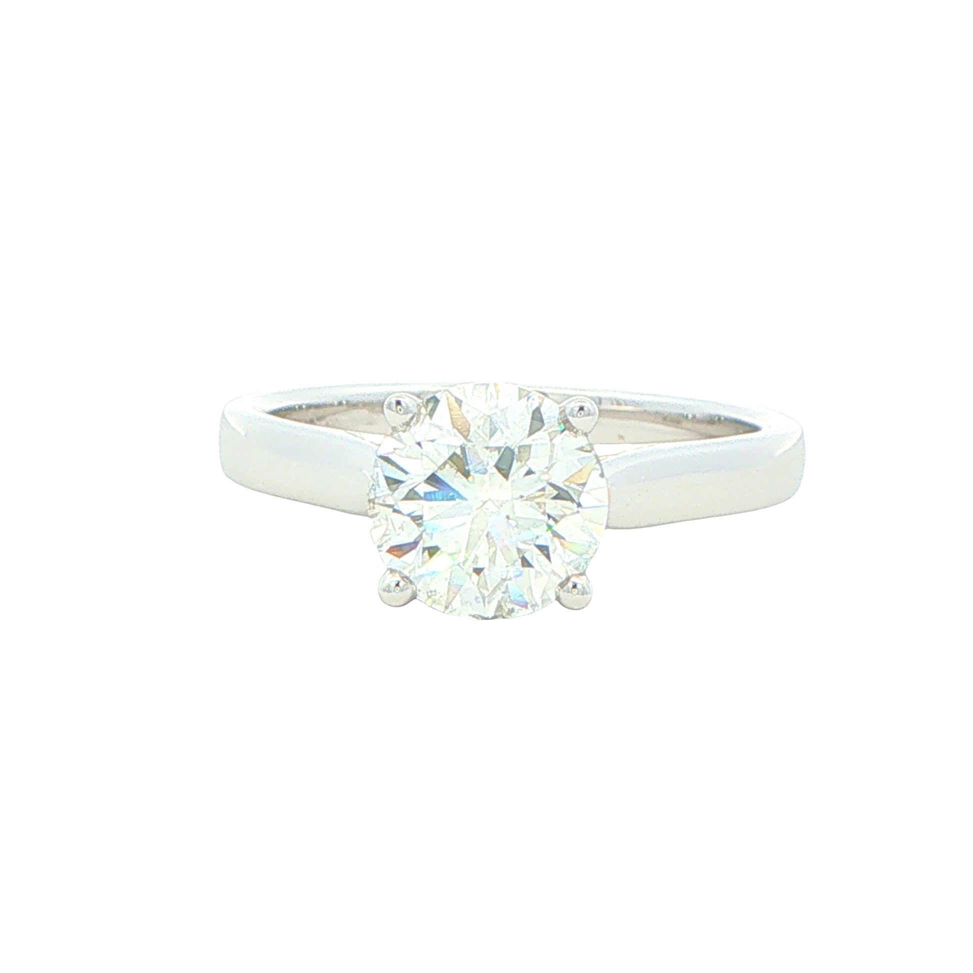 Platinum Round Brilliant Cut Diamond Solitaire Ring - 1.51cts Gardiner Brothers