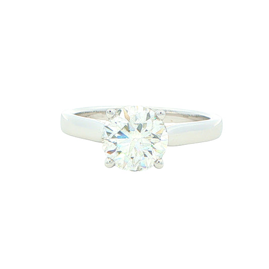 Platinum Round Brilliant Cut Diamond Solitaire Ring - 1.51cts Gardiner Brothers