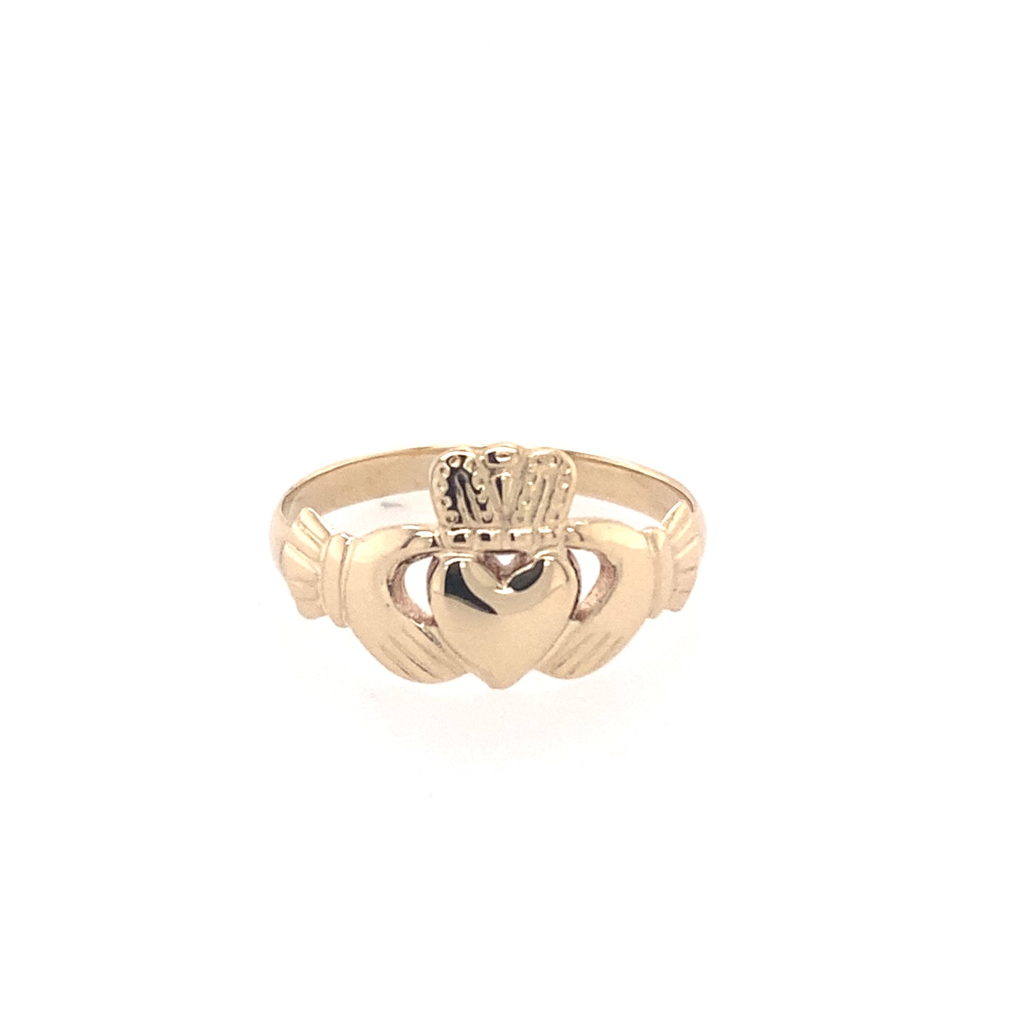 Yellow Gold Claddagh Ring 2 ~ 10mm  Gardiner Brothers Medium Weight  