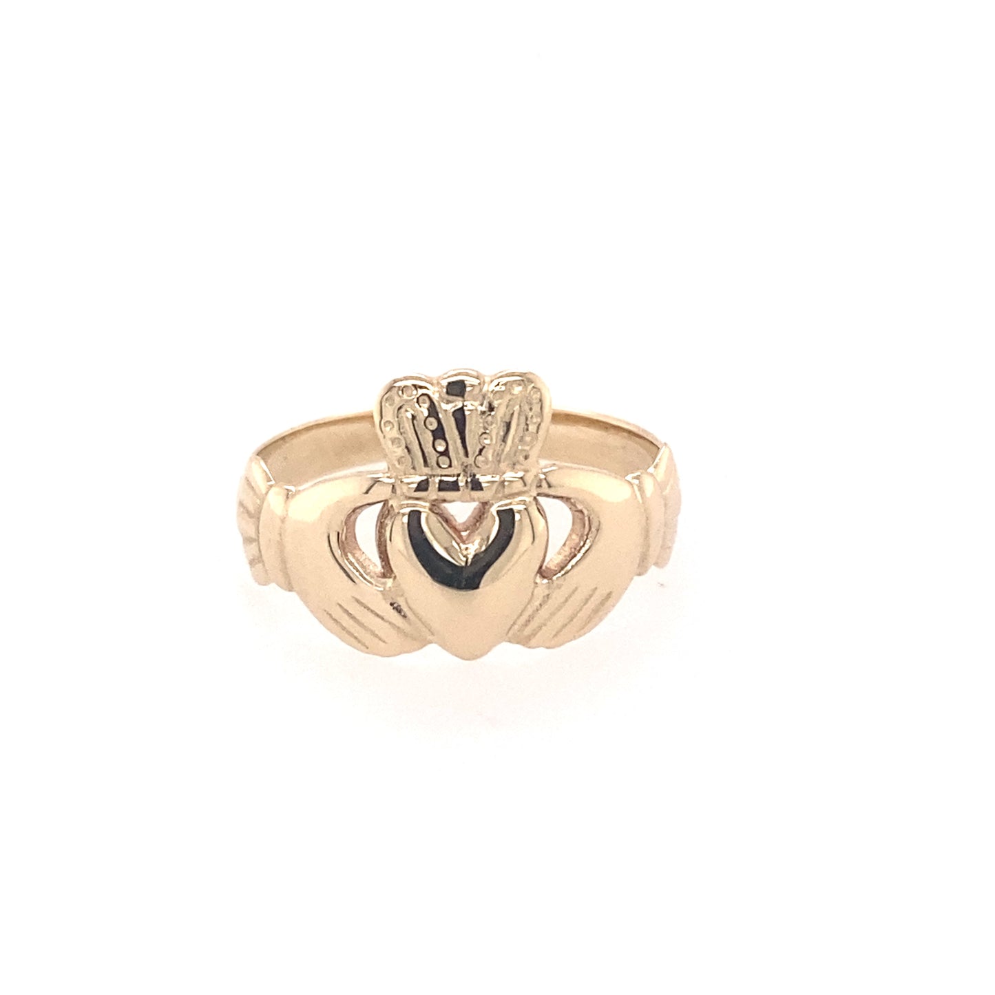 Yellow Gold Claddagh Ring 3 ~ 12mm  Gardiner Brothers Medium Weight  