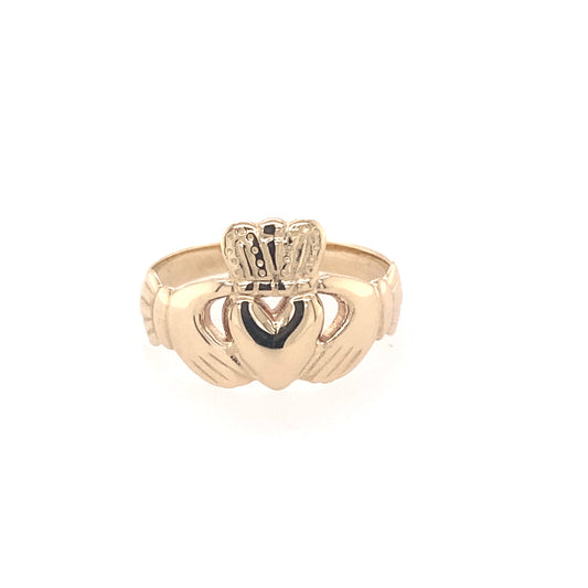 Yellow Gold Claddagh Ring 3 ~ 12mm  Gardiner Brothers Medium Weight  