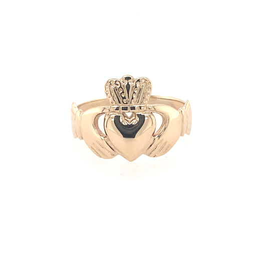 Yellow Gold Claddagh Ring 4 ~ 13mm  Gardiner Brothers Medium Weight  