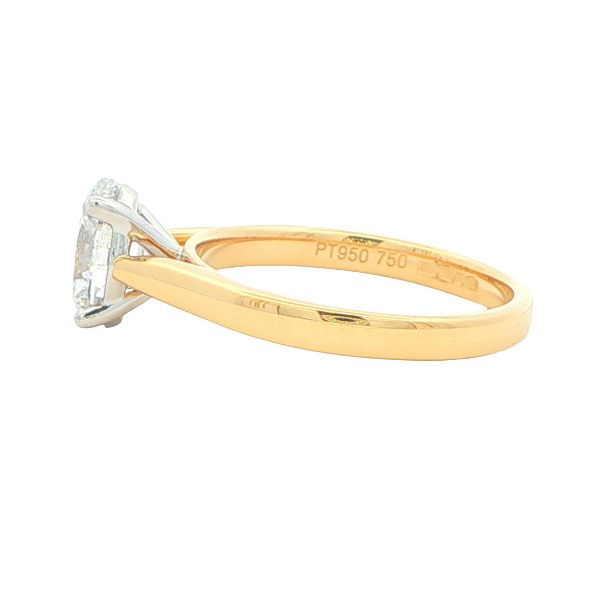 Yellow Gold Oval Shaped Diamond Solitaire Ring - 1.20cts Gardiner Brothers