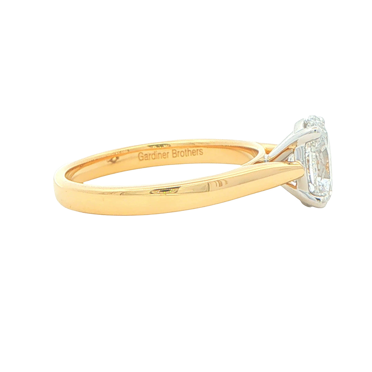 Yellow Gold Oval Shaped Diamond Solitaire Ring - 1.20cts Gardiner Brothers