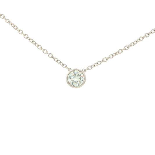 Round Brilliant Cut Rub-over Style Diamond Pendant - 0.40cts Gardiner Brothers