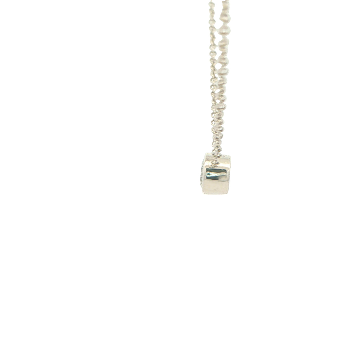 Round Brilliant Cut Rub-over Style Diamond Pendant - 0.40cts Gardiner Brothers