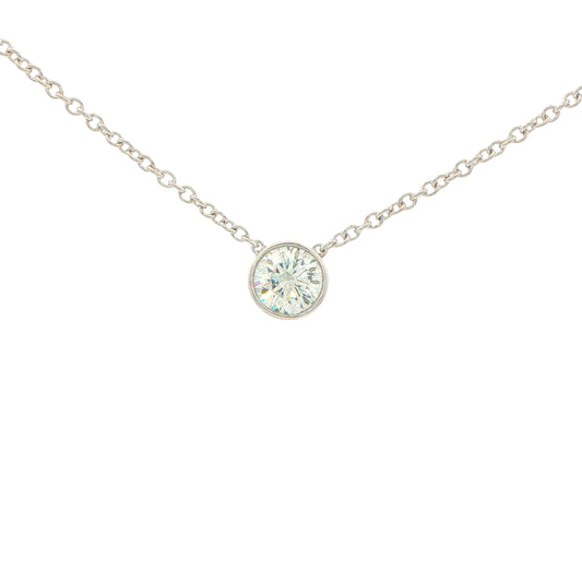 Round Brilliant Cut Rub-over Style Diamond Pendant - 0.52cts Gardiner Brothers