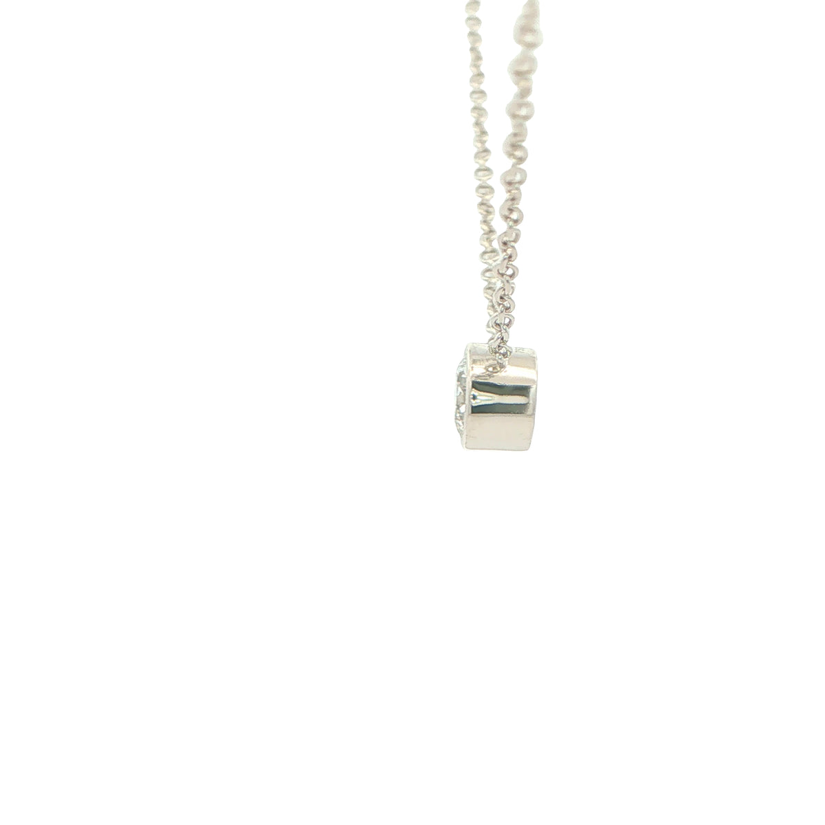Round Brilliant Cut Rub-over Style Diamond Pendant - 0.52cts Gardiner Brothers