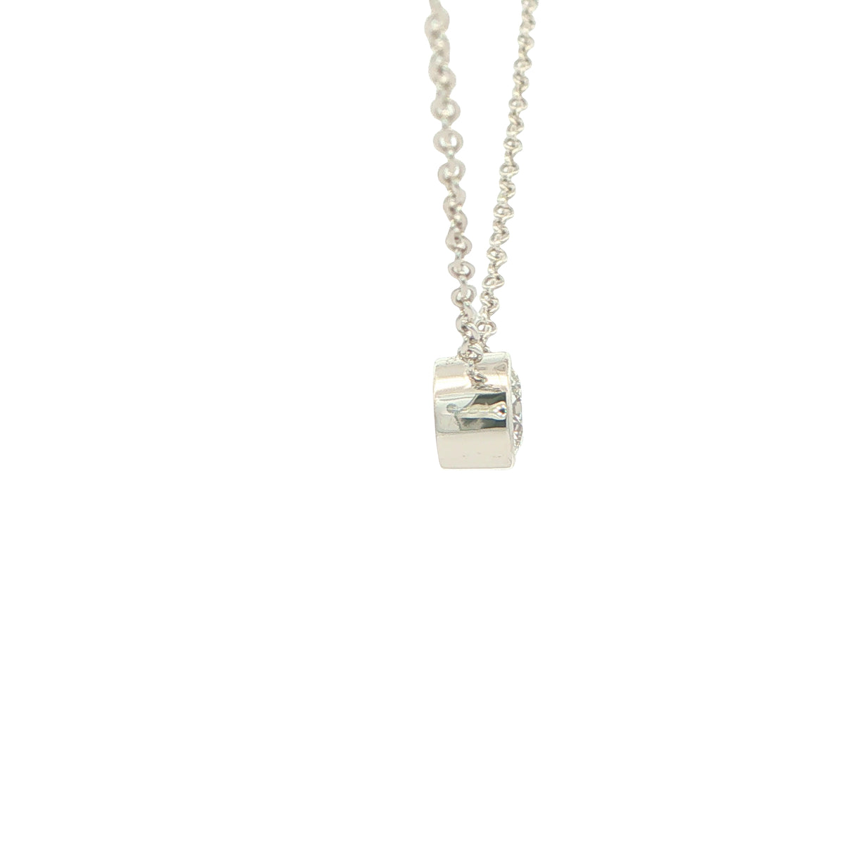 Round Brilliant Cut Rub-over Style Diamond Pendant - 0.52cts Gardiner Brothers