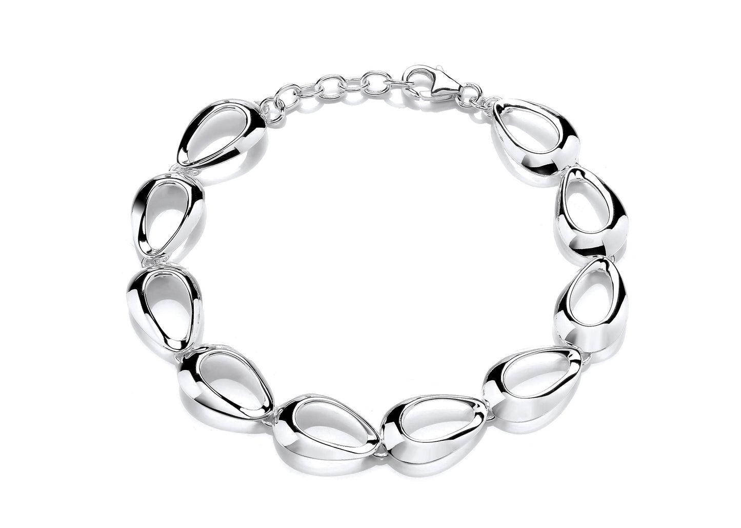 Silver Open Oval Link Bracelet  Gardiner Brothers   