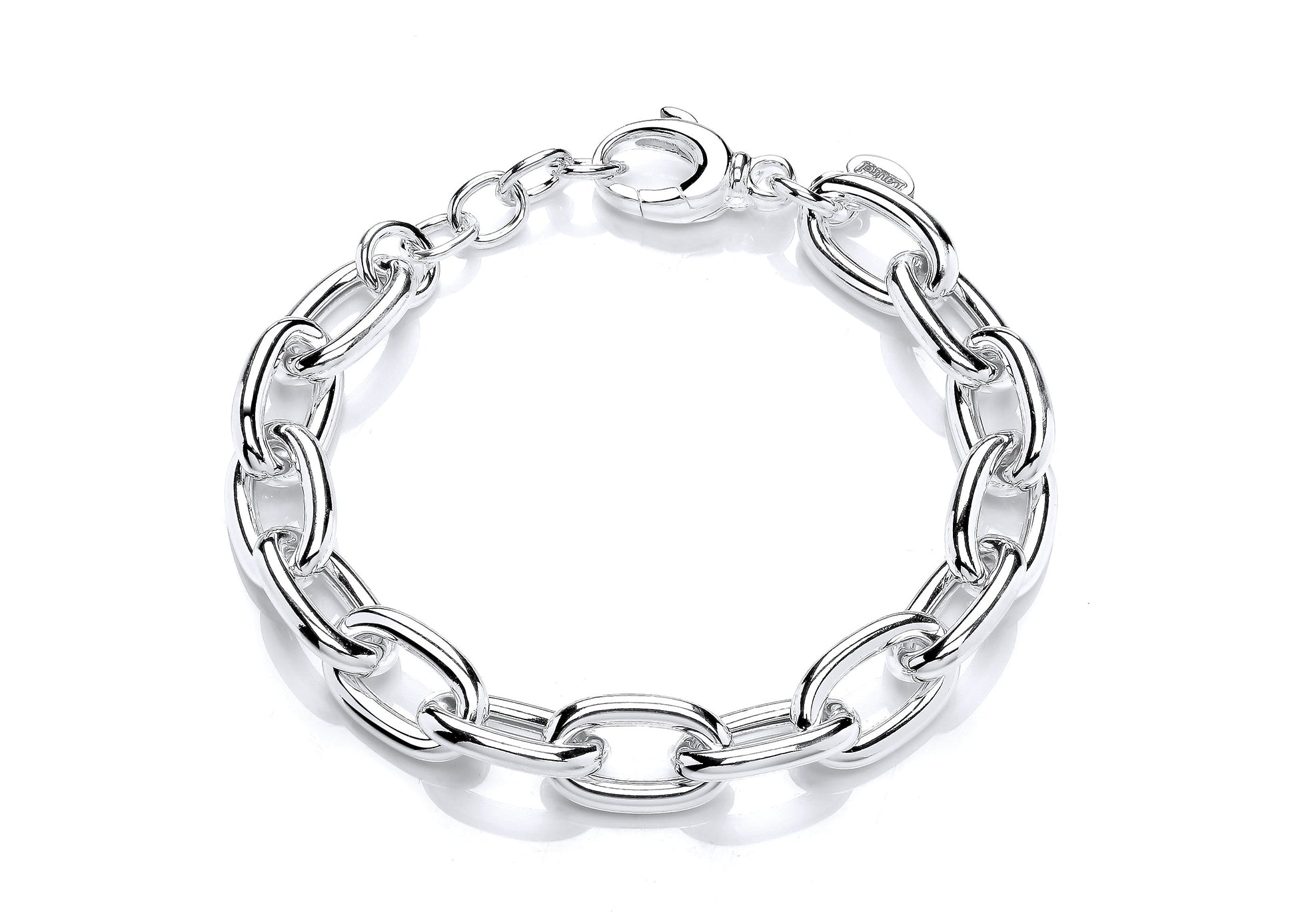 Silver Oblong Link Bracelet  Gardiner Brothers   