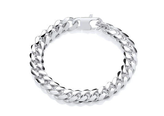 Silver Round Curb Link Bracelet  Gardiner Brothers   