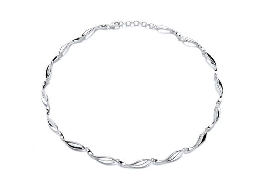 Silver Tulip Link Necklace  Gardiner Brothers   