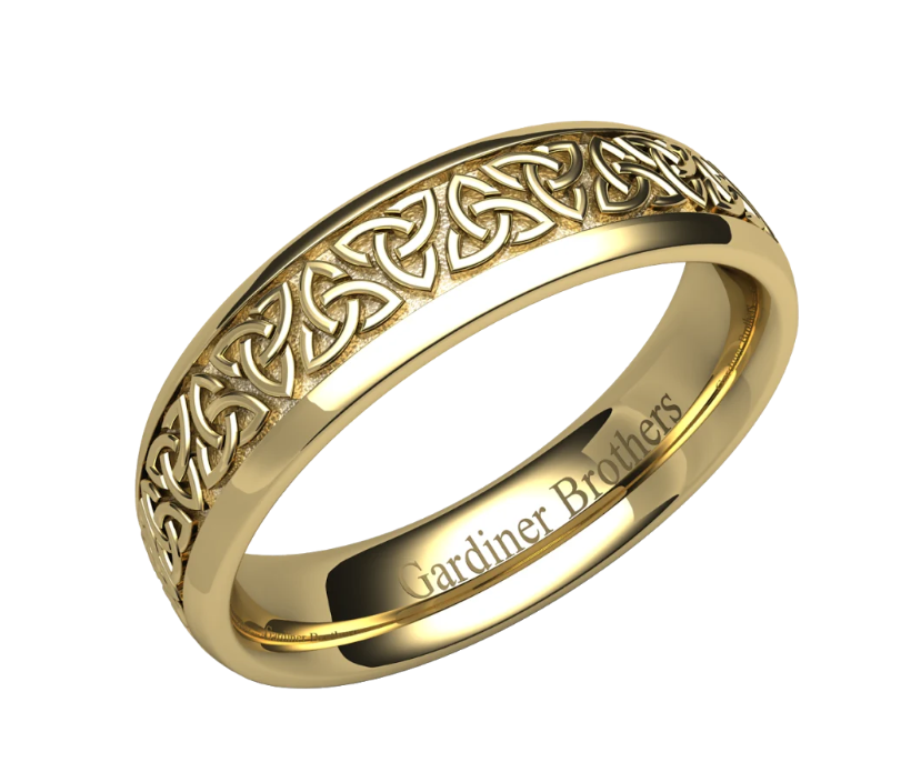 5mm Celtic Pattern Wedding Band - Finger Size T Gardiner Brothers