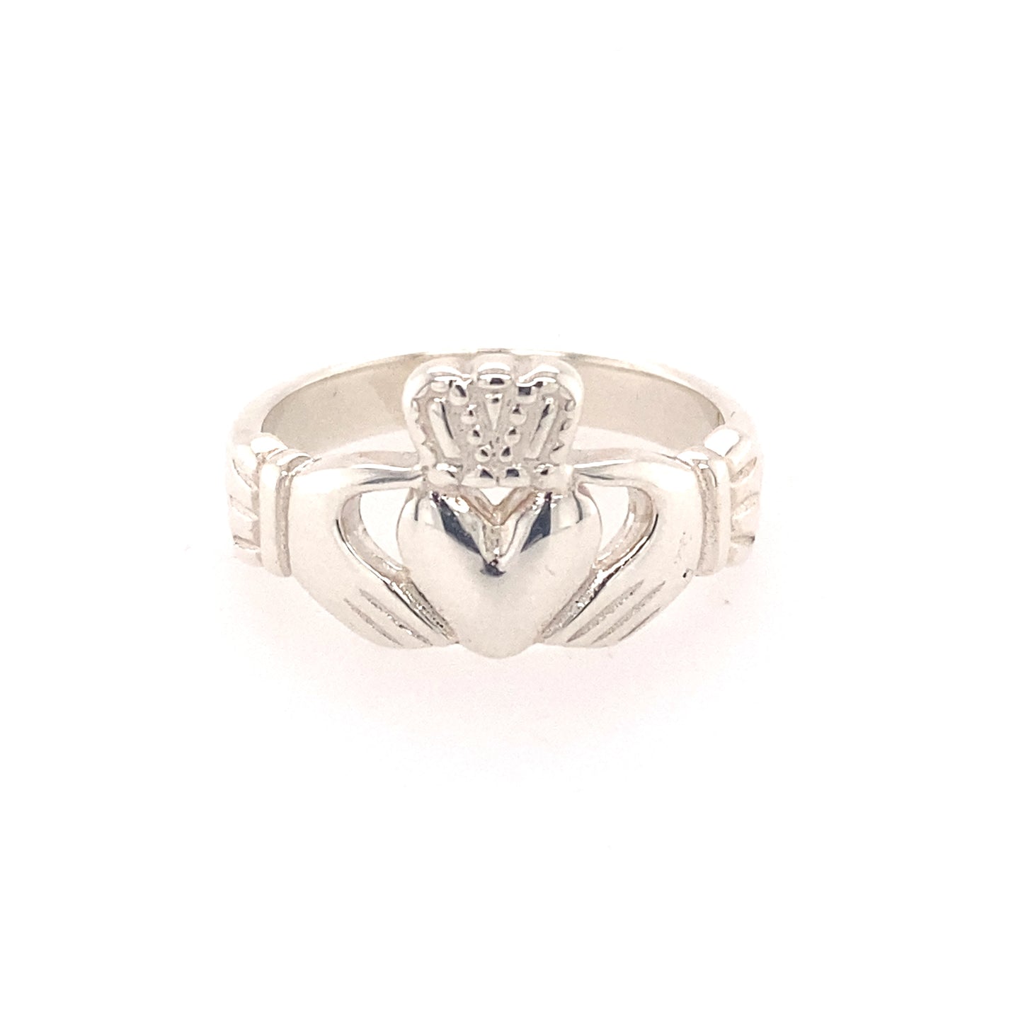 Silver Claddagh Ring 5 ~ 14.5mm  Gardiner Brothers Heavy Weight  